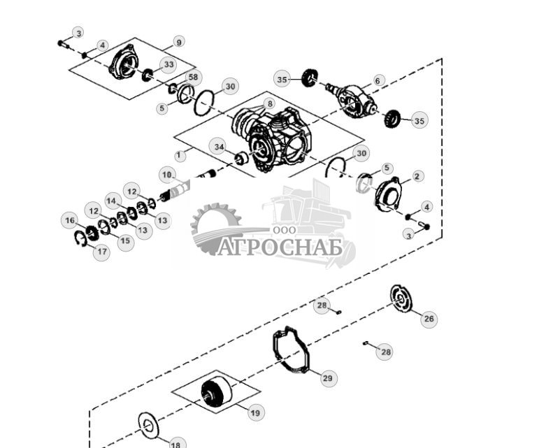 Передняя секция гидростатического насоса (ручное управление) - ST72144 160.jpg